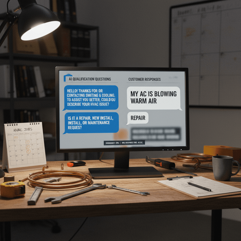 AI qualification interface on computer desktop